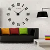 Настенные часы 2021 3D DIY HOME DECER Римские цифры металлические наклейки в стиле часы часы гостиной декорации1