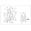 Fashion Wholesales HOT Sales 5 Pieces Dining Room Bar Table Set with 4 Bar Stools/Counter Height/Dark Coffee