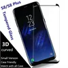 3D Curved Case Friendly Tempered Glass Film Skärmskydd för Samsung Galaxy S10 Plus S10E Not10 Plus S8 S9 Plus Note8 Note9