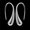 Лучшие продажи покрытием стерлингового серебра drop уха крюк серьги DJSE04 размер 2.7 см*0.6 см;высокое качество женщин 925 серебряная пластина уха манжеты ювелирные изделия Серьги
