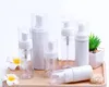 30ml 60ml Plastic Soap Dispenser Bottles Clear White Foam Pump Mousses Refillable Instant Shampoo Lotion Shower Gel Liquid Foaming Bubbler Bottle Travel Use