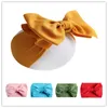 Ins Noworodków Maluchy Bowknot Headwraps Baby Girls Bow Opaski 7 cal Butterfly Knot Head Band Pure Color Hairbows Party Heatwear A42202