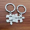 Hennes King His Queen Keychain King och Queen Par Nyckelring Pussel Par Key Ring Lover Wedding Anniversary Presenter