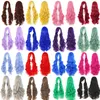 Mapofbeauty 32 "Long Wavy Wigy Cosplay Perucas Falsa Bangs 29 Cores Pink Black Blue Brown Blonde Mulheres Peruca Cabelo Sintético Resistente ao Calor