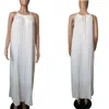 Сексуальное летнее платье женский o шеи без рукавов Высокая Талия свободные плюс размер длинные плиссированные макси платье для женщин мода новый Boho Dress Vestido