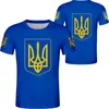 UKRAINA mężczyzna młodzieży t shirt diy za darmo wykonane na zamówienie nazwa numer T-Shirt flaga narodowa ukraiński kraj zdjęcie logo drukuj 3D odzież