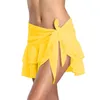 2020 Summer Women Short Skirts Swimwear Pleated Bandage Skirt Beach Chiffon Sunscreen Skirt Swimming Panty Bech Bottom Bechwears