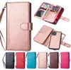 9 card Photo frame Phone Case Leather Wallet Case Magnetic 2 in 1 Detachable Cover Cases For iPhone 15 14 13 12 Pro xs Max Samsung Note22 S23 Plus