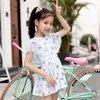 Kids Girls Swimwear Floral Girl Bikini Shorts 2pcs Sets Princess Dresses Swimsuits Summer Fashion Swimming Costumes 2 Colors DHW2360