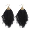 Hot Sell Alloy Cotton Thread Feather Tassel oorbellen Bohemen