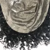 Человеческие Волосы Волна Парик Парик Для Мужчин Афро Вьющиеся Парик Полный Pu Мужская Система Замены Парик Высокое Качество Реми Волос Кожи Мужчины Парик