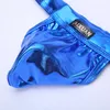 Erkek G-String Thongs İç Gay Jockstrap Sahte Deri Erkek Giyim Seksi Sissy Külot Düşük Bel Külot Erkek İç Giyim