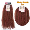 Afro Culry Marley Braids Häkeln Flechten Haarfarbe Schwarz Braun Blond Ombre Burgund Kanekalon Synthetisches verworrenes lockiges Haar 2086441