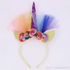 Baby Einhorn Stirnband Spitze Kopfschmuck Tiaras für Party Halloween Schöne Katzenohren Mädchen Blume Haar Sticks Mädchen Haar Bow8886801