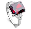 Weddings/bride Pink Large CZ Stone jewelry Silver Color Rings charming lady nice party ring