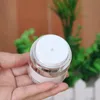 15 30 50 G / ML Pearl White Acrylic Airless Jar Round Vacuum Cream Jar 0.5Oz 1Oz 1.7Oz Cosmetic Packing Pump Bottles