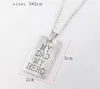 2021 Личность Письмо резьба "мой папа мой герой" кулон ожерелье для мужчин отцовский день подарки серебряный сплав крутые буквы ожерелья
