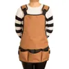 Depolama Önlük 5 Cepler Evrensel Unisex Kadın Erkek Mutfak Pişirme BARBEKÜ Bel Apron Kısa Garson