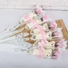 バレンタインデーシミュレーション用のかわいいクマの人工花石鹸ローズフラワーズマルチカラーシングルブーケポピュラー8 5KY BB662590