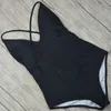 Seksowne stroje kąpielowe Kobiety kąpielowe żeńskie solidne czarne stringi bez pleców Monokini Kathing Suit xl 220505