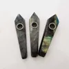 9-12cm Natural Quartz Cristal Fumar Tubos Labradorite Wands Reiki Cura Presentes