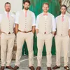 Формальное Groom Жилеты 2019 Лучший мужчина жилет Slim Fit Mens костюм для венчания Wool Tweed жилет Два ПИСЕС (жилет + брюки)