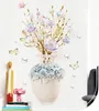 3D DIY Vase Flower Wall Stickers Creative Decal Home Decor Self-adhesive Wallpaper Living Room Bedroom Kitchen Stickers