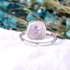 Choucong New Arrival Stunning Luxury Jewelry Real 925 Sterling Silver Round Cut Pink Topaz CZ Diamond Gemstone Wedding Bridal Ring for Women