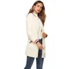 2019 autumn and winter rib shut sleeve round neck cashmere coat jacket pocket bubble a generation of fat women