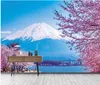 Cherry Blossom Landscape Mur Fond Mural 3D Fond d'écran 3D Papiers muraux pour TV Backdrop203b