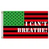 I CAN'T BREATHE FLAG BLACK LIVES MATTER Parade Banners Against Violent Law Enforcement Against Racial Discrimination Tapestry Flag DW5421