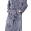 Vrouwen Mannen Winter verlengde Coralline Pluche Sjaal Badjas Lange Mouw Robe Tops Jas Pluche Sjaal Party Bathrobe Dagelijkse kleding