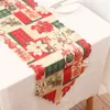 Julbord löpare matta santa claus bordduk xmas bord sjunker dekorationer middag hem parti dekorativa leveranser jk2008kd