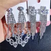 Mix tassel Earrings Bling bling shine full crystal rhinestone claw chain diamond exaggerated earrings boutique wholesales Jewelry DHL