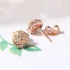 Shimmering Knot Stud Earring 925 Sterling Silver Rose gold plated Womens designer Gift Jewelry Original retail box for Pandora Earrings set