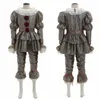 Máscara de halloween pano cosplay filme it pennywise máscara de látex de steven king capítulo dois trajes de palhaço adulto kids12273