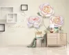 3D wallpaper per cucina moderna minimalista 3d fiore europeo modello indoor TV sfondo decorazione della parete murale carta da parati murale