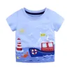 Baby Boy Tops Short Sleeve Cartoon Toddler Baby Kids Boys Cotton Tops T-shirt Dinosaur Clothes 1-6 Yrs