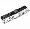 22 24 26mm Men Watch Band Men grossa Pure Solid Sollofless Aço escovado Band Strap Implementação de fivela Bracelets Ferramentas261c