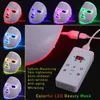 Tamax LM010 Uppladdningsbar Trådlös fotonterapi LED FACIAL FACE Skönhetsmask 7 Lätt hudföryngring Face Neck Anti Wrinkle Acne Removal