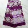 5 yards pc bel tessuto di pizzo netto francese color pesca con ricami in maglia africana stile fiore per abito bn1202