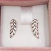 Curved Grains Earrings Authentic 925 Sterling Silver Studs Fits European Pandora Style Studs Jewelry Andy Jewel 297730