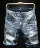 Mens Designer Summer Shorts Pants 2020 Luxury Jeans de Designer Pour Hommes Knee Length Ripped Rock Revival Slim Fit Biker Square 8024956