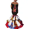 Kleid heißer Vestidos Dashiki frauen kleid baumwolle drucken traditionelle Afrikanische kleidung fischschwanz und boden kleidung frauen WY3423