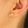 Koreanische 2019 Mode Süße Persönlichkeit Nette Kleine Stern Stud Ohrring für Frauen Mädchen pflastern regenbogen cz Partei Schmuck günstige Großhandel