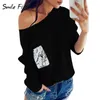 Sweat tricoté femme Slash cou pull à paillettes tricot chaud hiver grande taille pull femmes à capuche poche automne haut Gv072