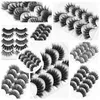 Hot selling best price 5 Pair Natural Thick synthetic Eye Lashes Makeup Handmade Fake Cross False Eyelashes with Holographic Box