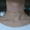 Złota platowana gwiazda łańcucha łańcucha dla kobiet lady 2018 świąteczny prezent moda gorgous choker chocker naszyjniki 278U