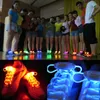 LED Light glow shoelace blinkar färgad lysande sport sko fiber optisk shoelace ljus fest ktv bar prom dance jul nyhet leveranser