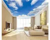 3D po soffitto personalizzato murale carta da parati decorazione d'interni Moderno e minimalista cielo blu nuvole bianche camera da letto soffitto zenitale backgro310P